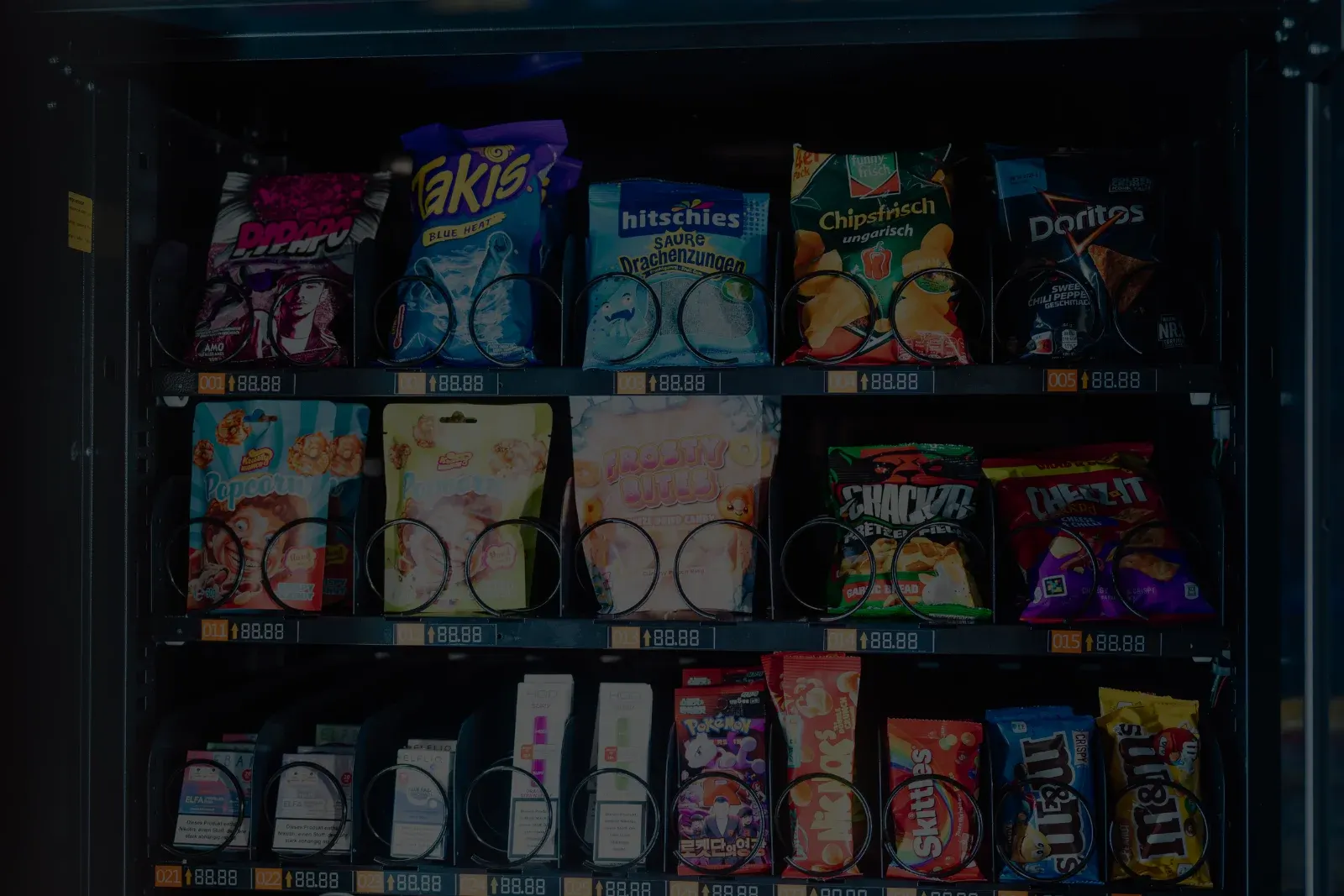 Snacks im GoVend Automaten, Verkauf rund um die Uhr